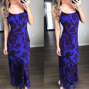 Vince 100% Silk Floral Maxi Dress Small EUC
